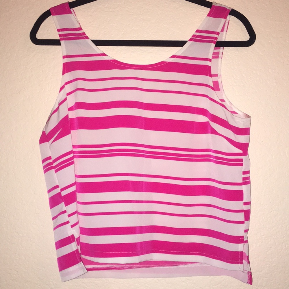 Pink & White Stripe Top